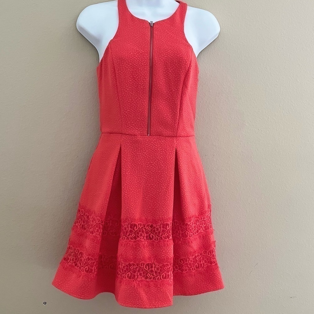 EXPRESS Coral Lace Dress Size 0